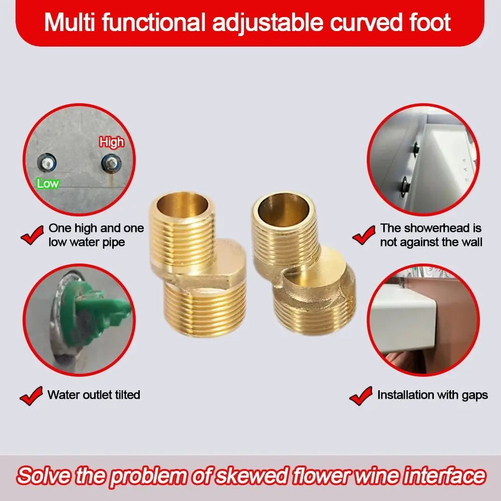 Copper Angled Curved Foot Lengthened Thickened Eccentric Screw