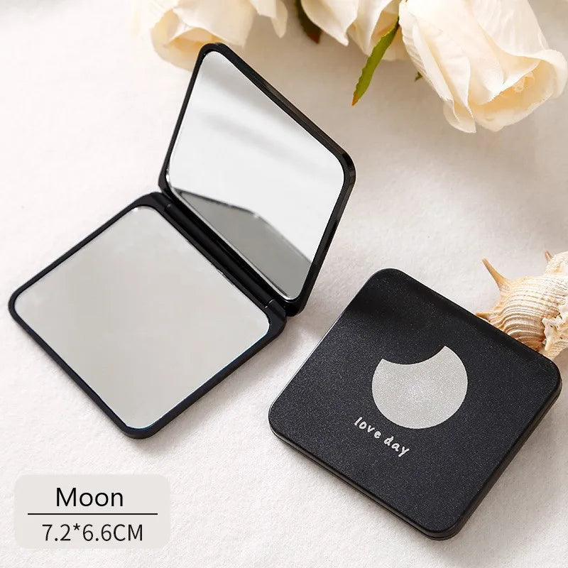 2-Face Makeup Mirror Square Cute Girl Gift Hand