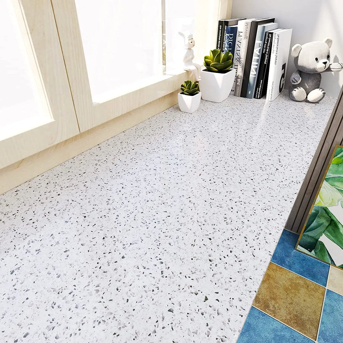 Renovation Marble Gravel Wallpapers Self-Adhesive Vinyl Bathroom