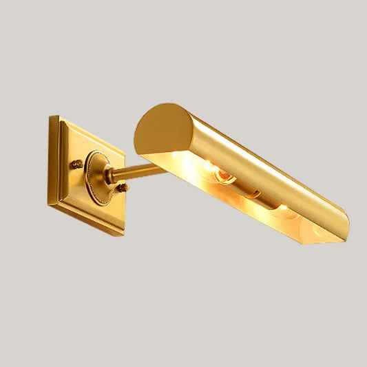 Brass Mirror Front Light Retro Bathroom Vanity Wall