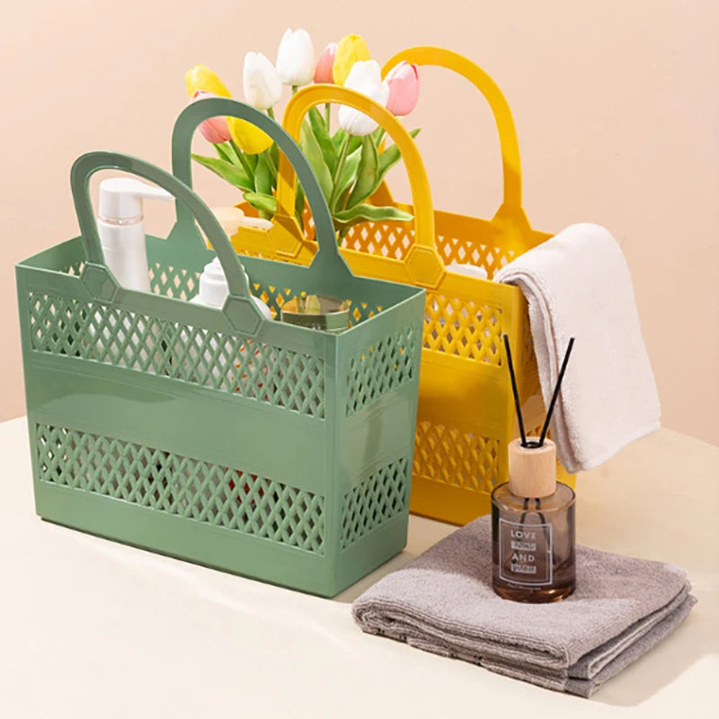 Shower Caddy Basket Handles Large Capacity Drainage Box