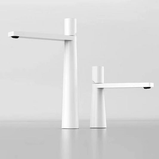 White Brass Faucet Bathroom Basin Faucet Mixer Cold
