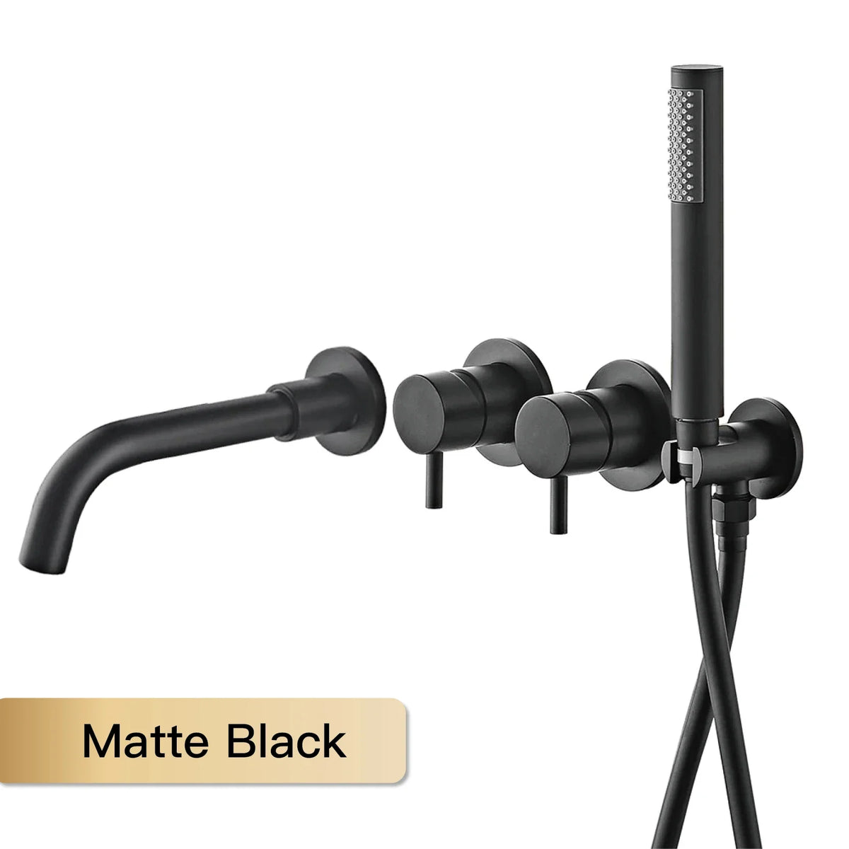 Farrete Concealed Wall-Mounted Bathtub Faucet Gun Grey All-Copper