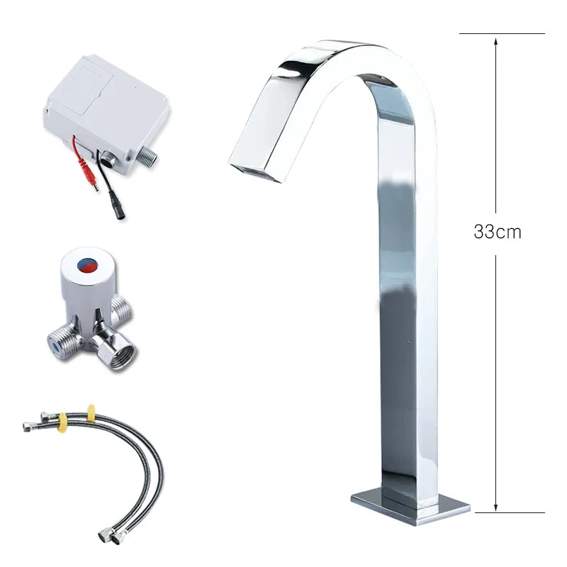 Oxg Black/Chrome Smart Sensor Basin Faucet Automatic Sensor