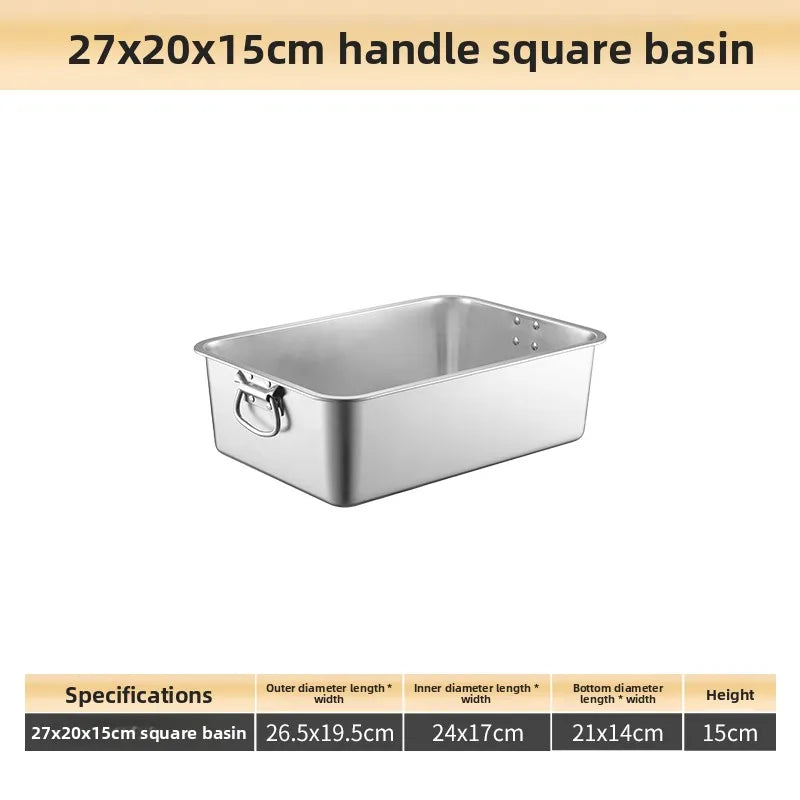 Stainless Steel 304 Deepened Square Basin Rectangular Box
