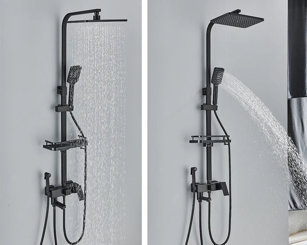 Rozin Rainfall Bathroom Shower Faucet Bidet Mixer Tap