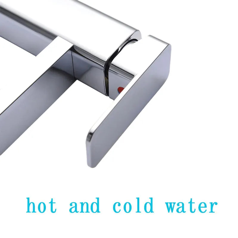 Rethme Gold Bathroom Faucet Stainless Steel Square Mixer