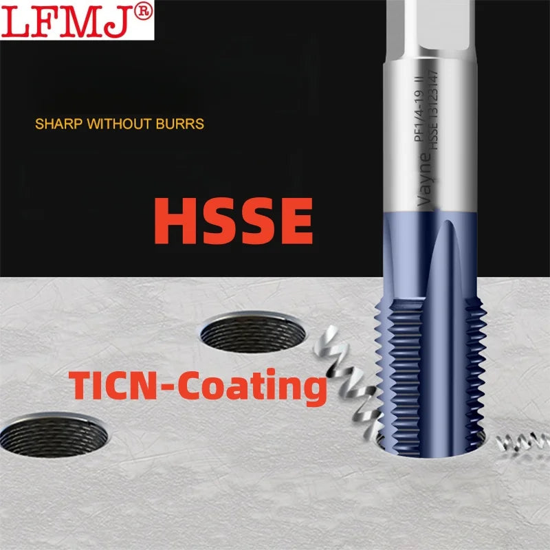 1pcs Hsse Ticn-Coating Pipe Straight Groove Tap/Spiral Tap