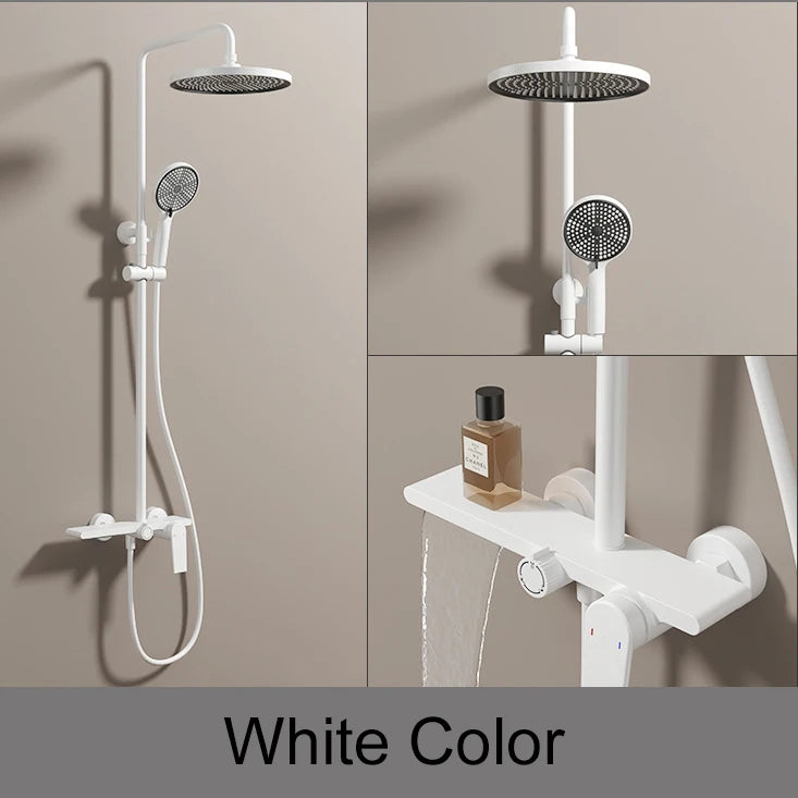 Rose Gold Bathroom Shower System 12 Inch Rain