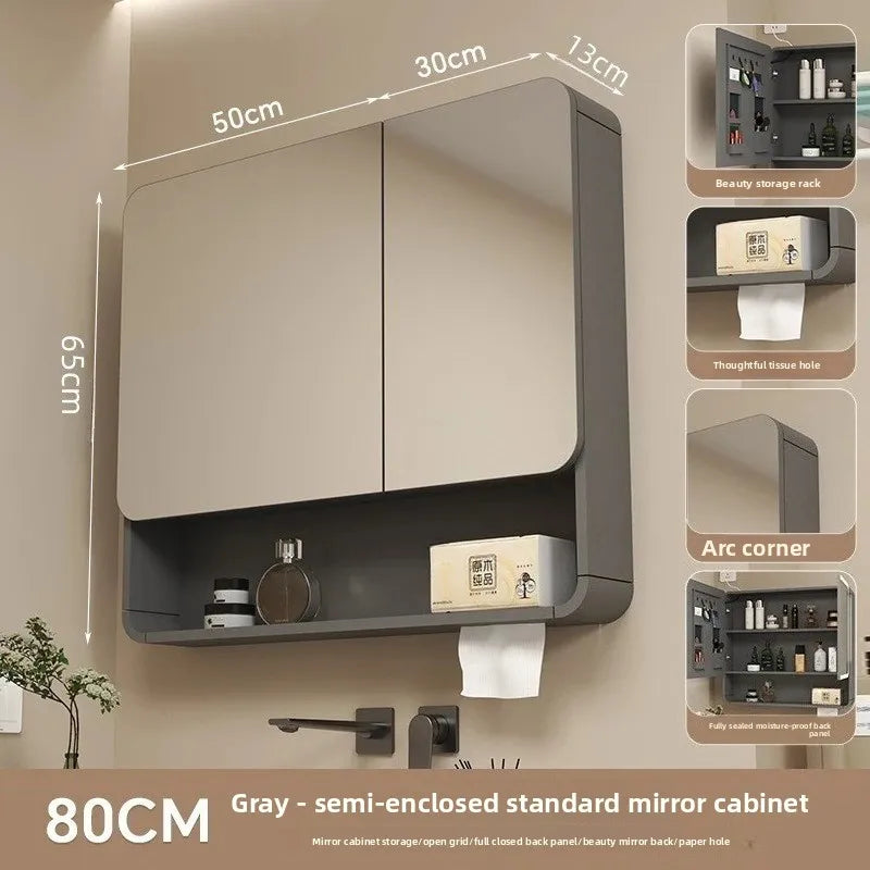 Led Bathroom Mirror Cabinet Anti Fog Wall Mounted