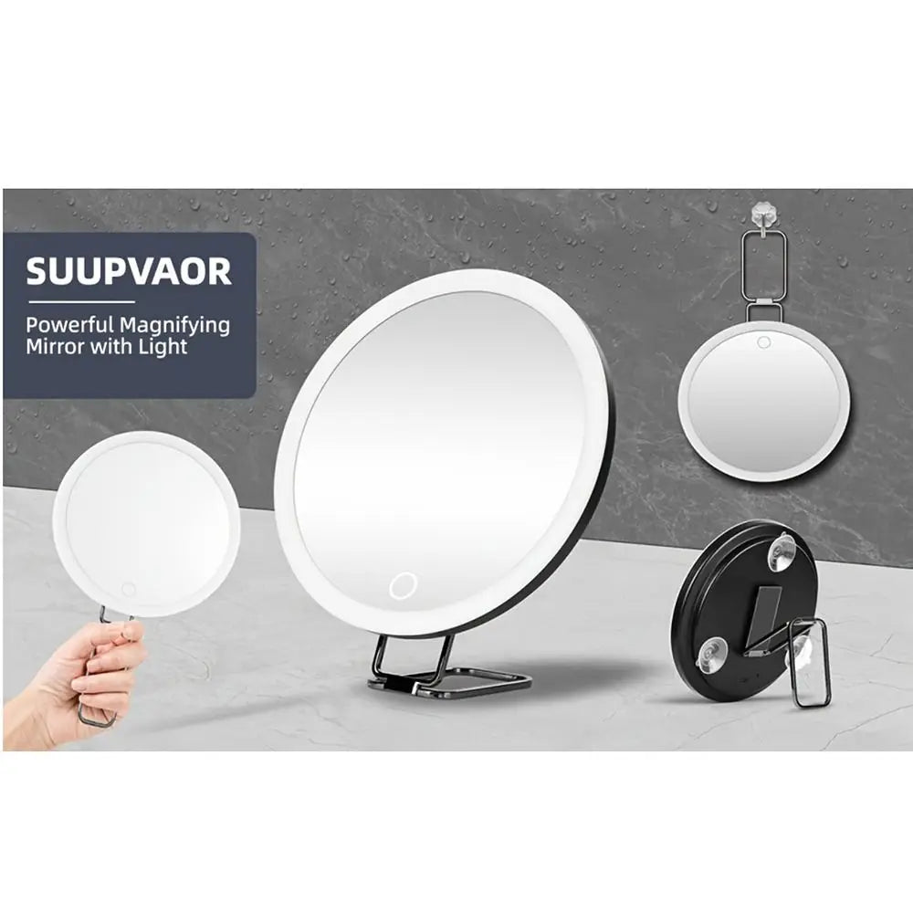 360 Adjustable Stand Magnifying Mirror Light High-Definition