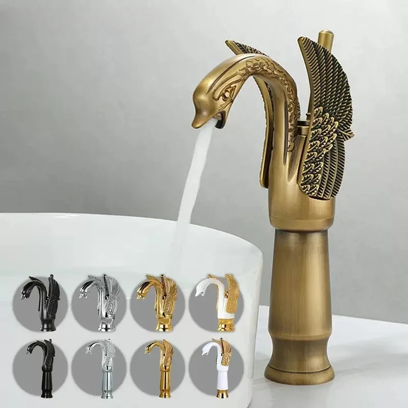 Golden Swan Bathroom Basin Faucet Deck Installation Mixer