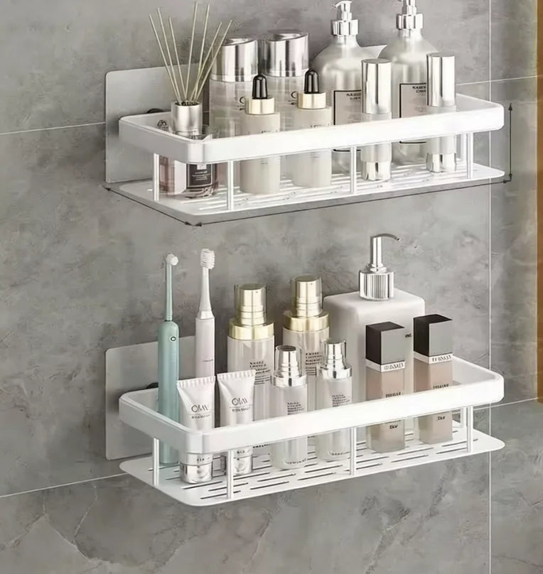 2pcs Bathroom Shelf Storage Organizer Abs Shampoo Rack