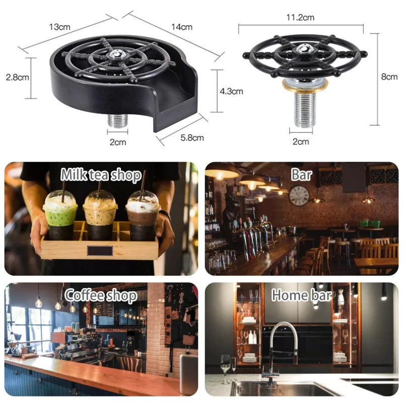 Abs High Pressure Automatic Glass Cup Washer Sink