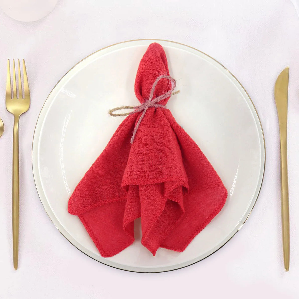 50pcs Handmade Gauze Napkins 30x30cm Cotton Cloth Napkins