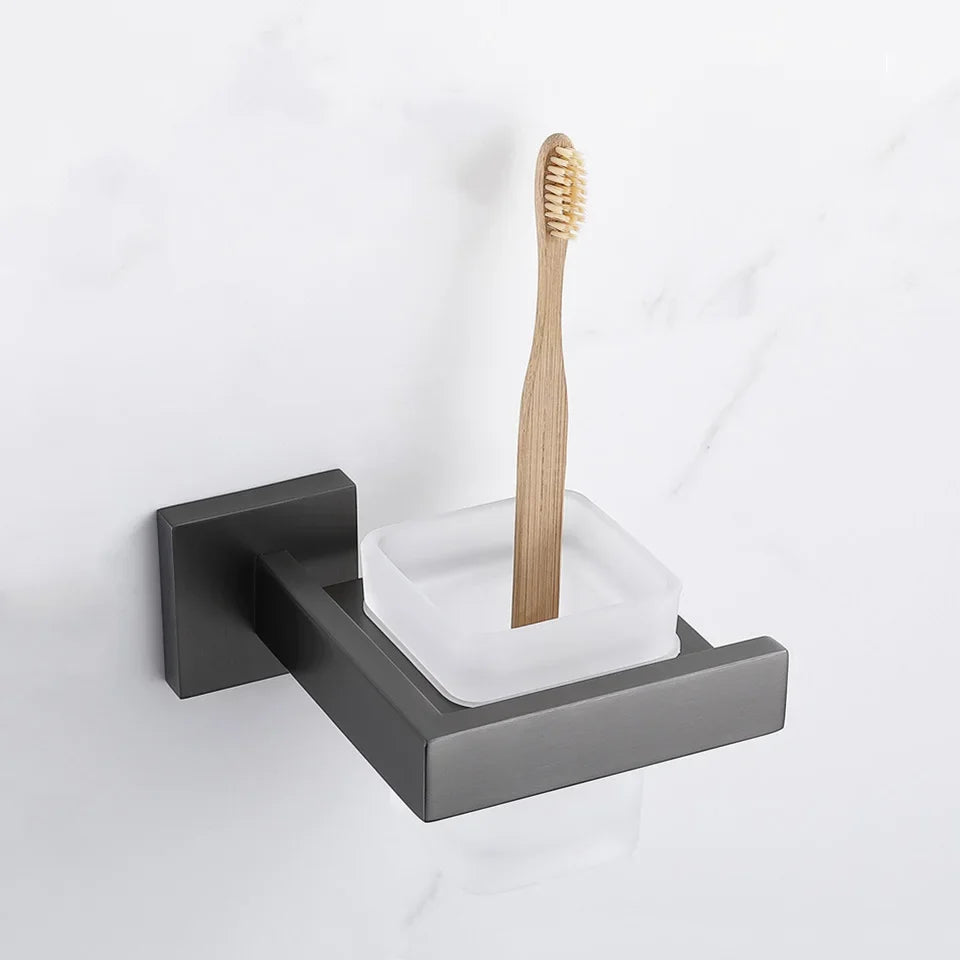 Gunmetal Stainless Steel Bathroom Accessorie Hardware Towel Rack