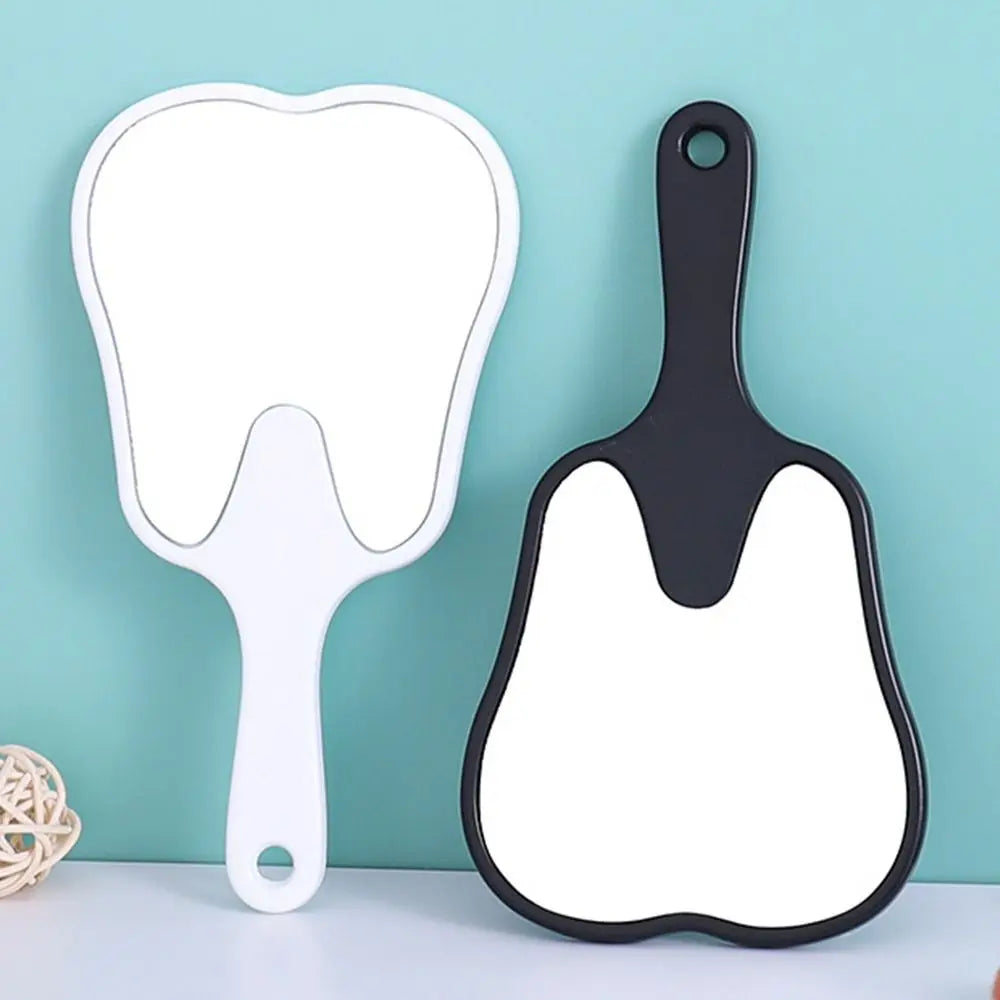 1pc Tooth Shaped Handheld Mirror Cute Makeup Mirror