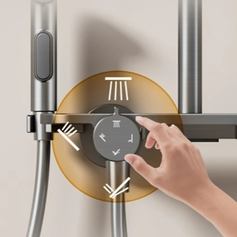 Four Ways Water Outlet Shower System Rainlfall Pressurized