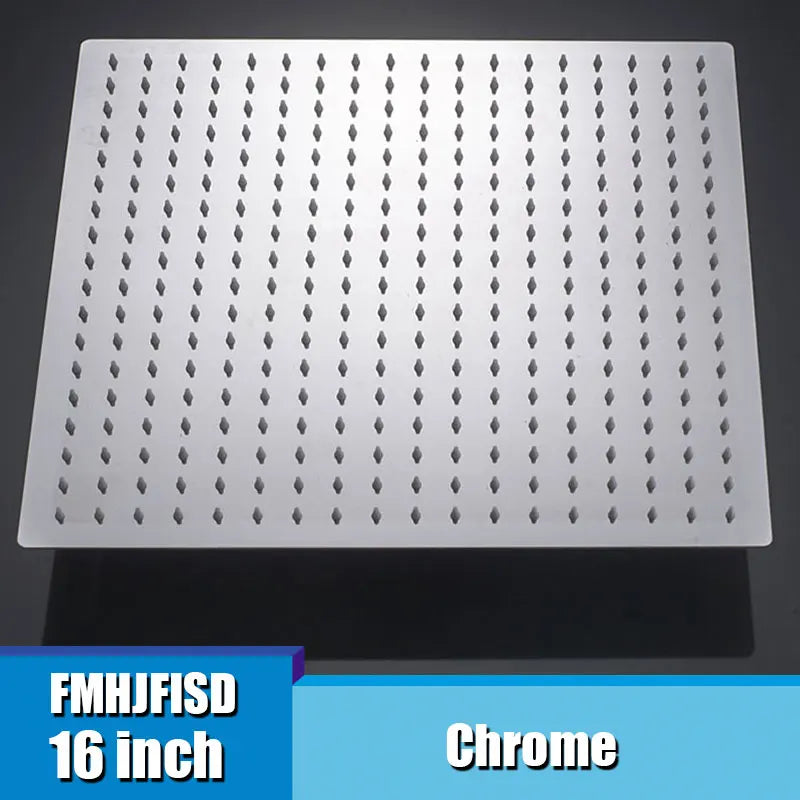 16 Inch Large Square Rain Shower Head Stainless