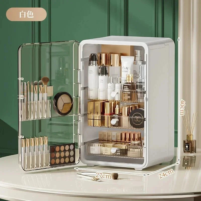 Large Clear Makeup Organizer Dustproof Design Cosmetic Storage