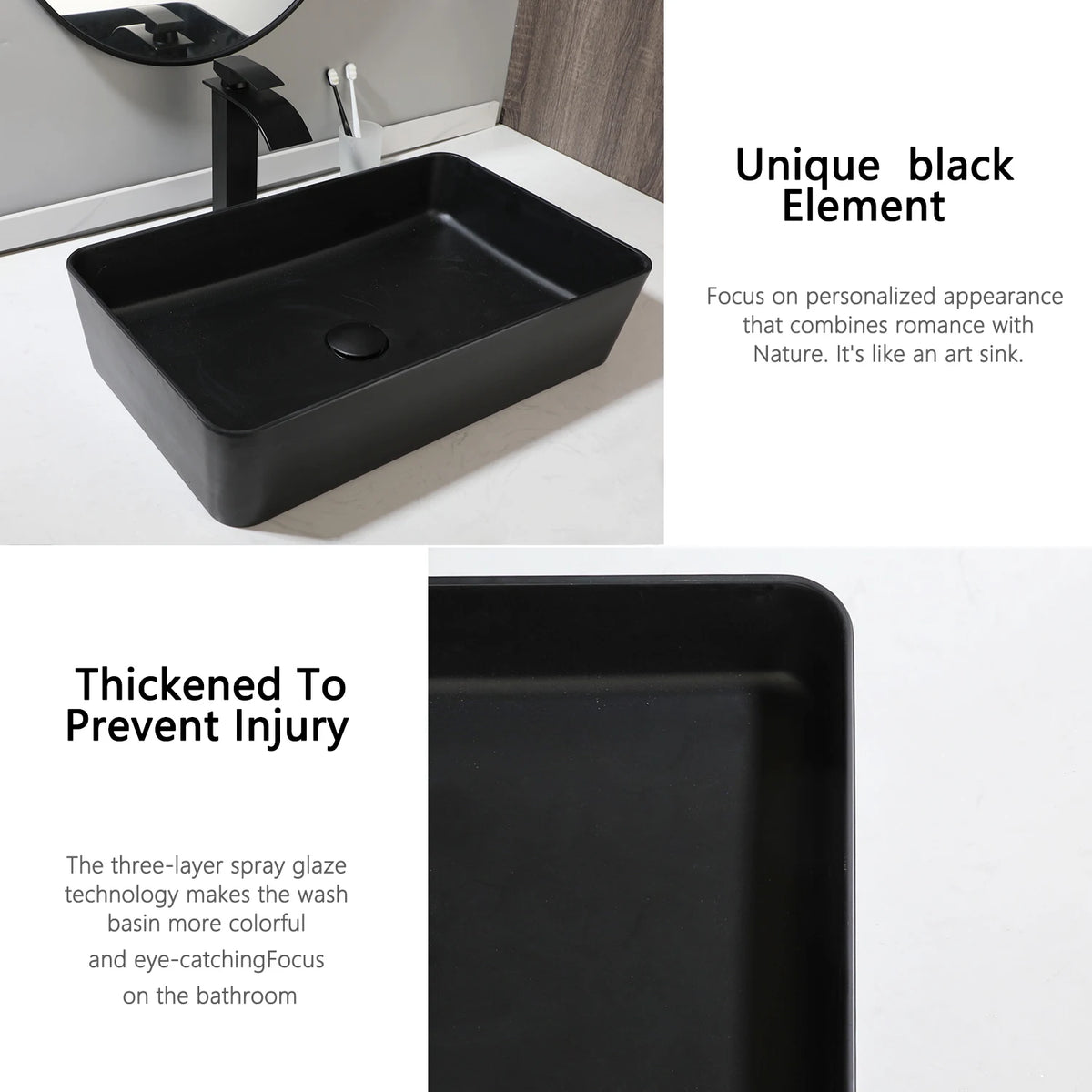 Kemaidi Bathroom Sink Vessel Sink Basin Above Counter