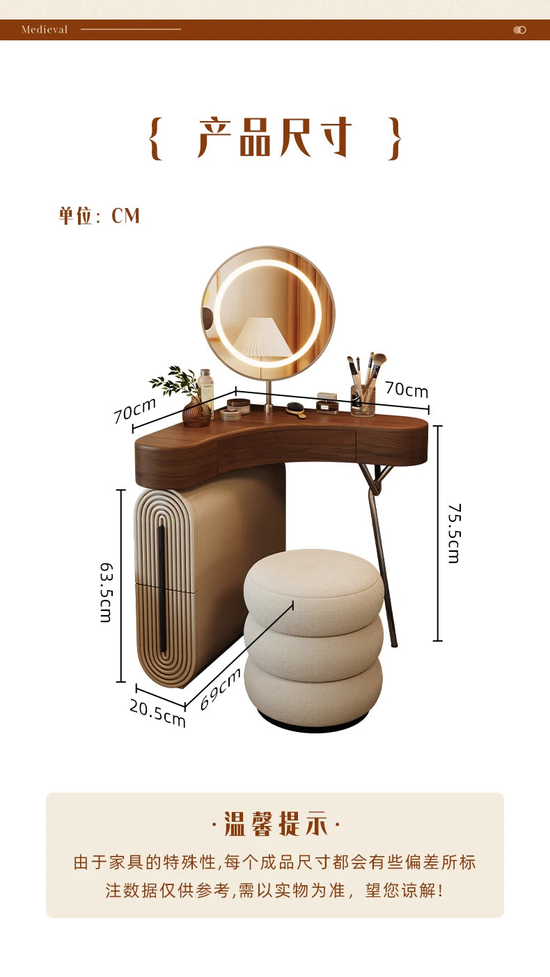 Vintage Unique Vanity Table Aesthetic Elegant Beauty Premium