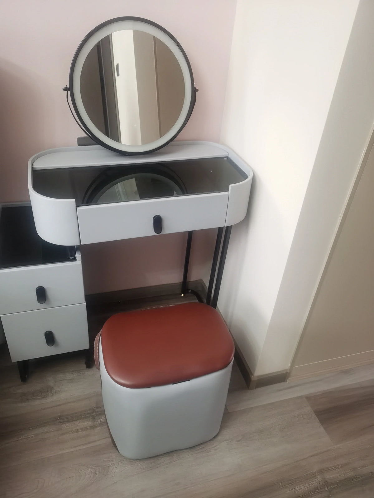 Girls Bedroom Dressing Table Storage Stool Solid Wood