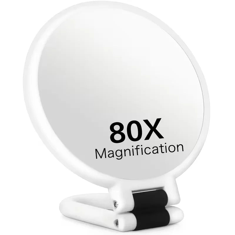 Hd Double-Sided Makeup Mirror 1x/80x Magnification Handheld