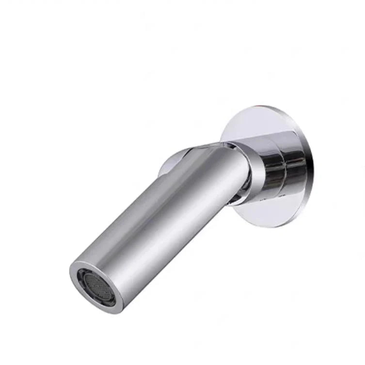 Brushed Gold Wall Mounted Faucet Spout Round Folding