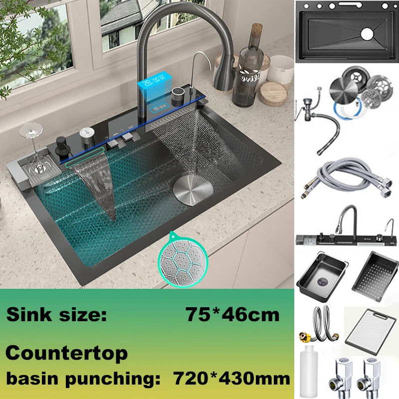 Gold Stainless Steel Sink Scratch Wear Resistant Wash