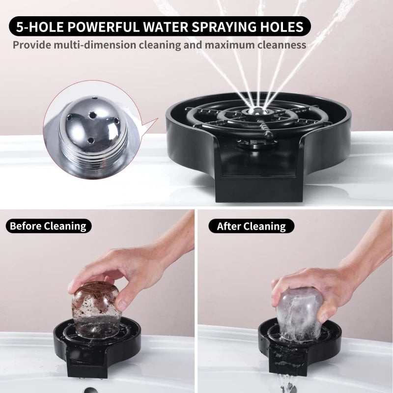 Abs High Pressure Automatic Glass Cup Washer Sink