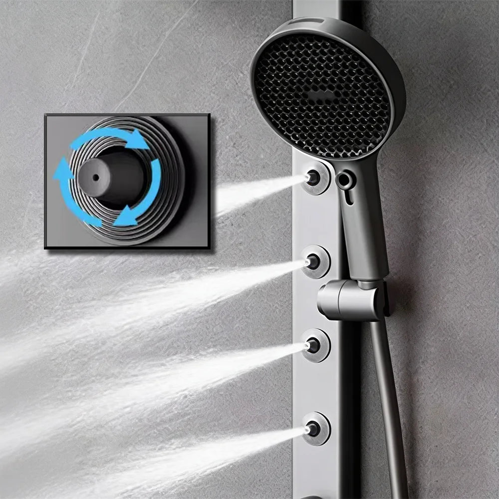 Luxury Spa Jet Shower System Led Display Copper