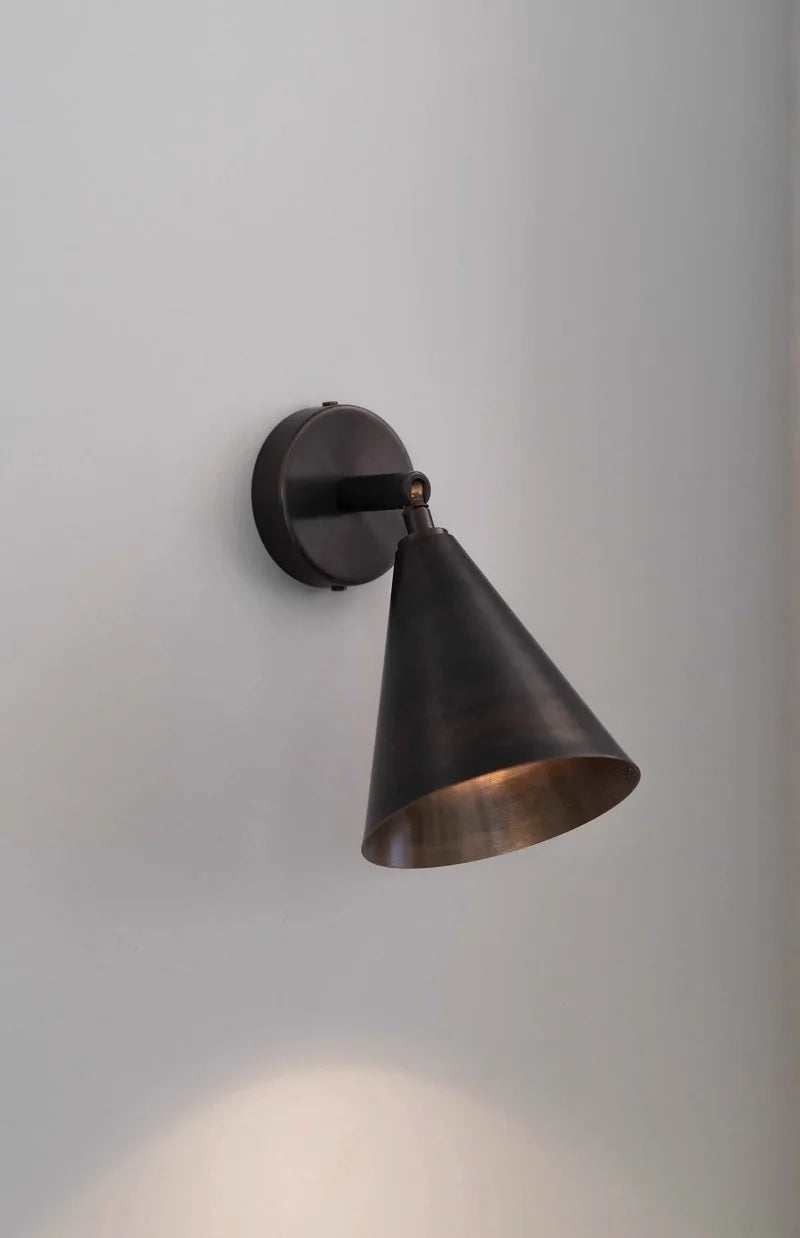 Nordic Full Copper Retro Wall Lamp Master Bedroom