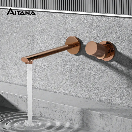 Luxury Brass Black Wall Mounted Bathroom Faucet Handle