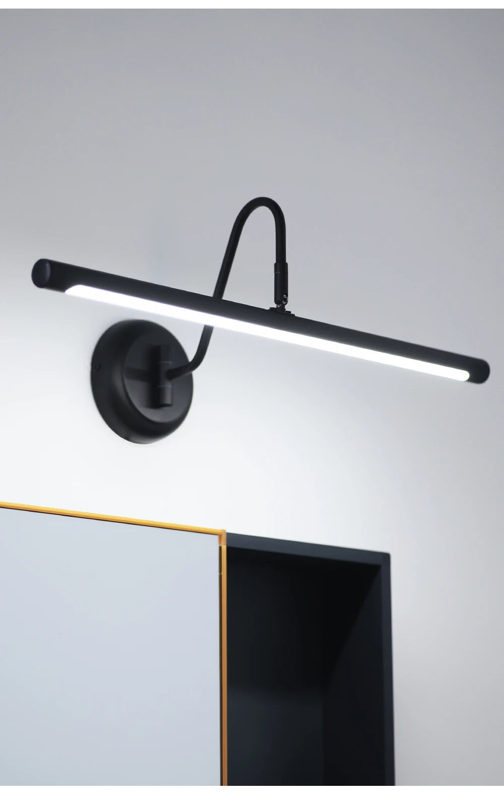 Ebuybest Led Wall Lamp Modern Black Bathroom Mirror