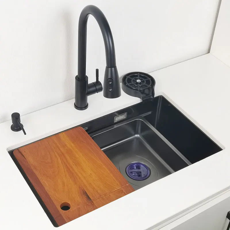 Undermount Or Above Mount Sink Matt Black Nano