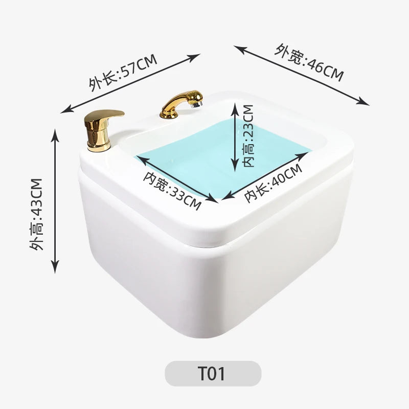 Beauty Salon Footbath Basin Aqua Therapy Sauna Bathtub