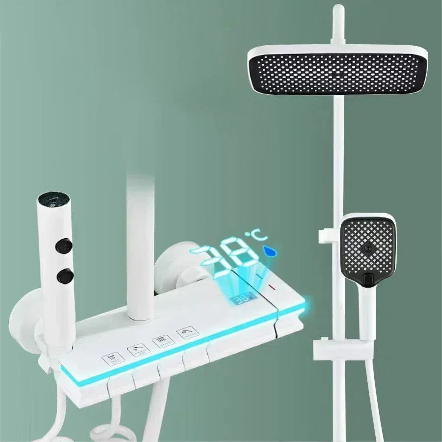 Back Spray Piano Digital Bathrooom Shower System Cold