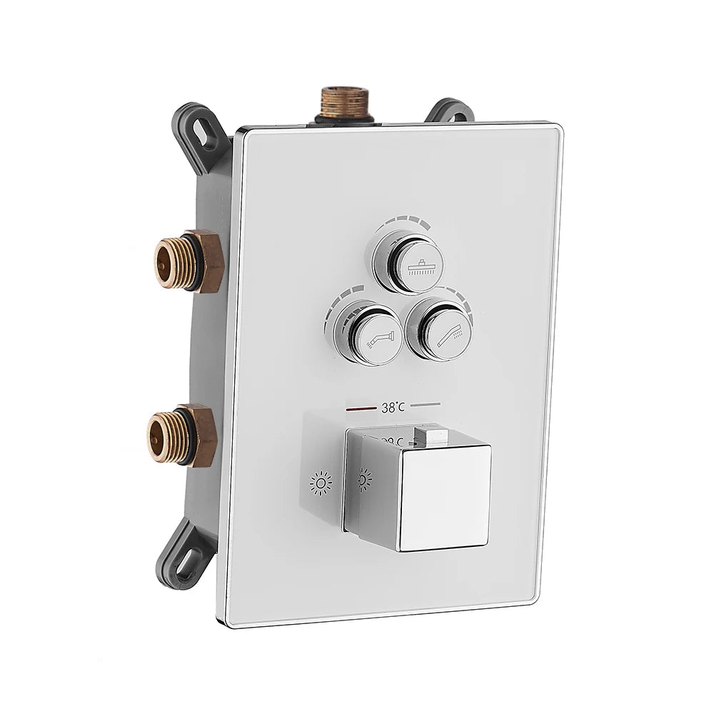 Solid Brass Valve Concealed Thermostat Trim Two Or
