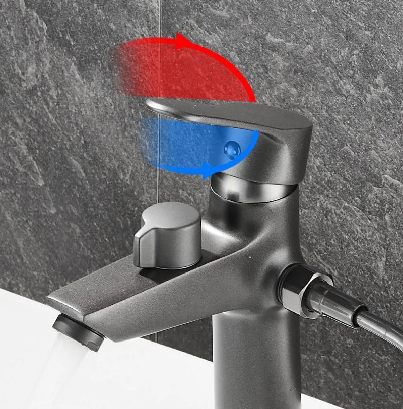 Bathroom Basin Faucet Cold Mixer Tap Shower Switchable