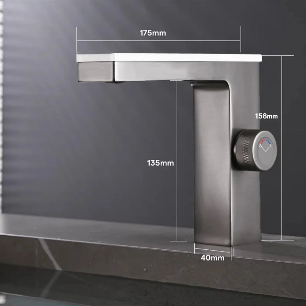 Modern Bathroom Faucet Led Temperature Display Smart Bathroom