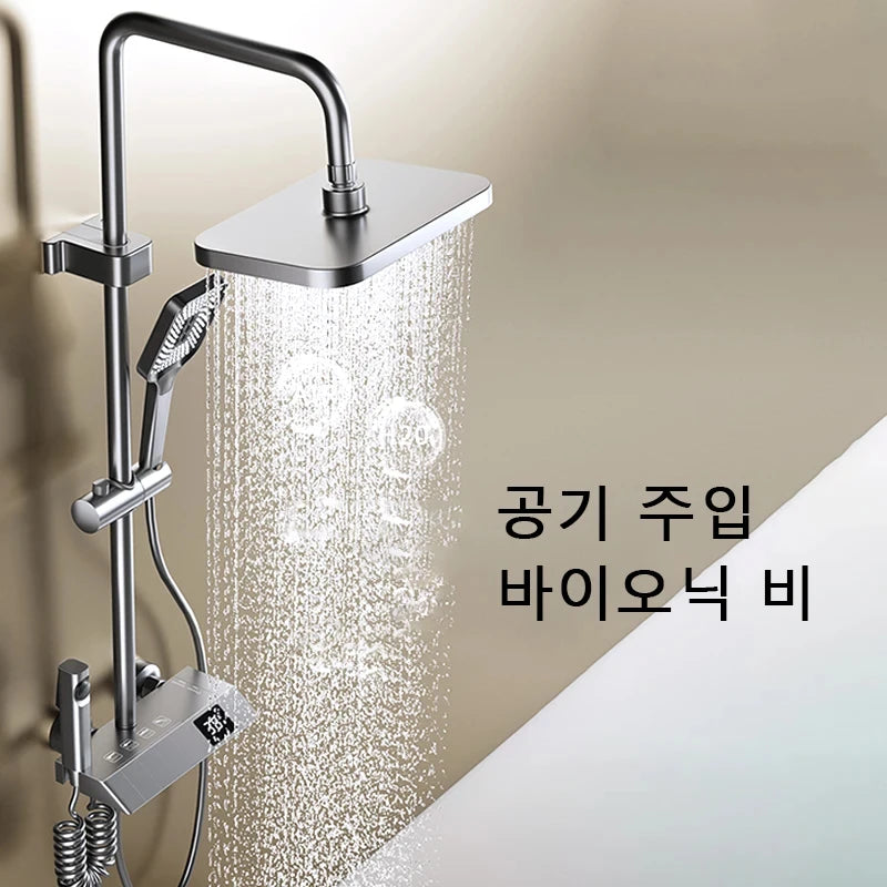 Upgrade Bathroom Shower Led Display Piano Keys Bath