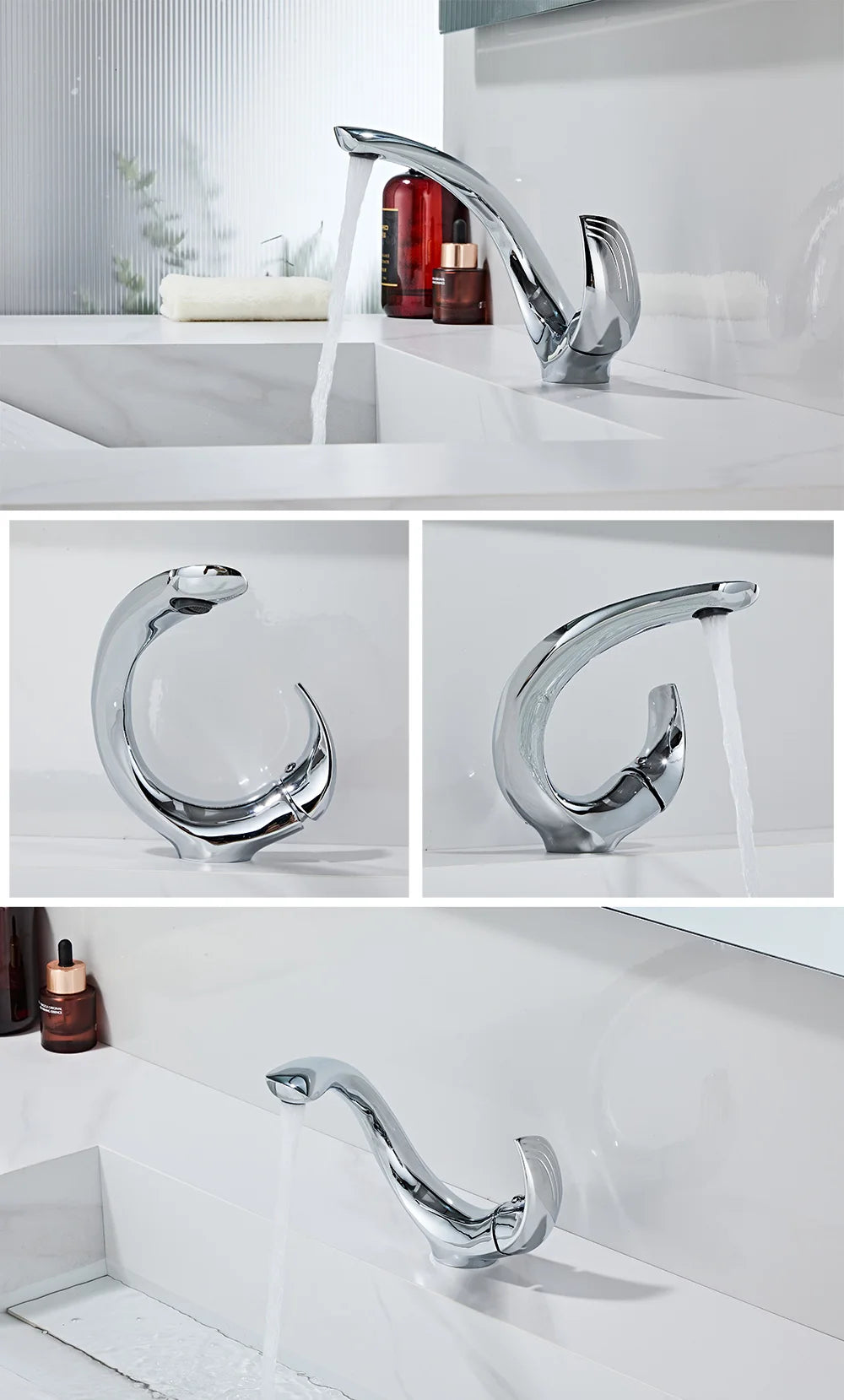 Personalized Design Brass Chrome Black Golden Handle Bathroom