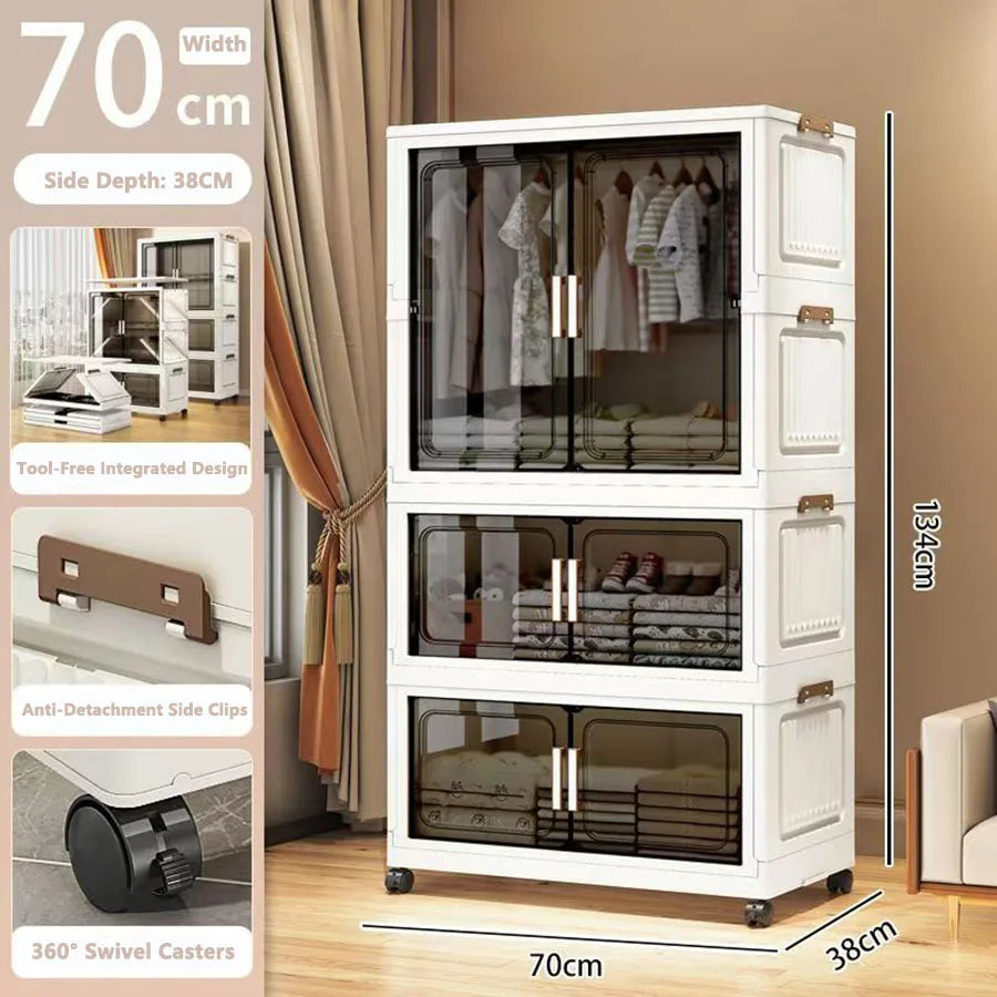 Multi-Functional Folding Storage Cabinet Doors Office Bathroom