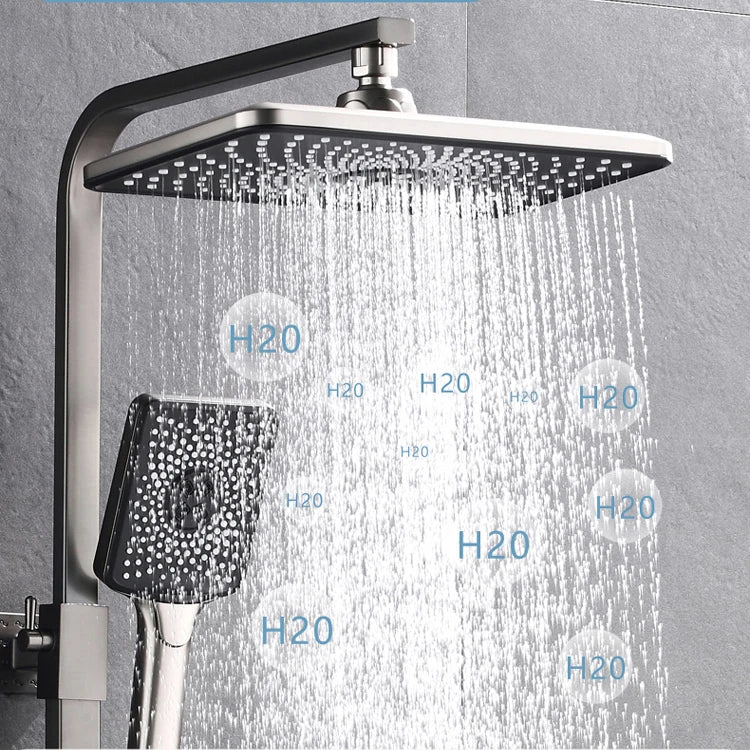 Piano Digital Display Thermostatic Bathroom Shower Cold Brass