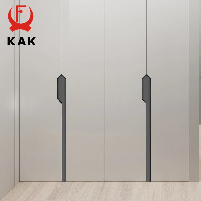 Kak Recessed Cabinet Handles Black Hidden Sliding Door