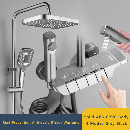 Cheap Gun Gray Bathroom Shower Faucet Way Abs