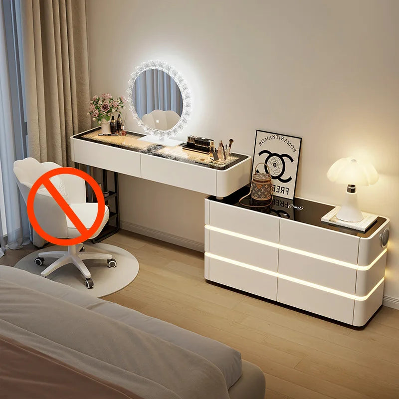 Modern Dressing Table Vanity Desk Wireless Charge Station