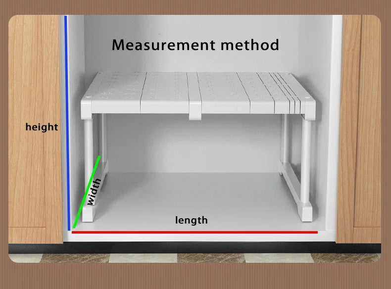 Wardrobe No-Punch Multi-Layer Retractable Adjustable Shelves