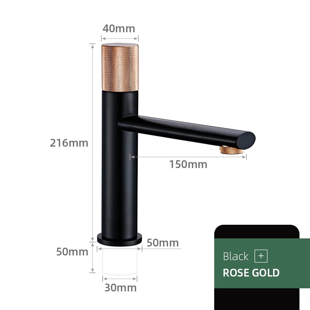 Brushed Rose Gold Bathroom Basin Faucet 100 Brass